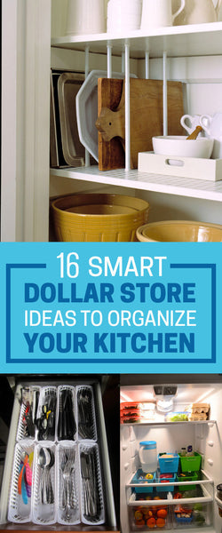 15 Smart Dollar Store Ideas To Declutter Your Kitchen
