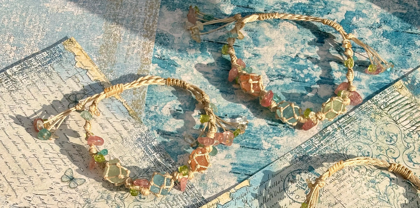 Berry Maiden | Mori macrame woven bracelet