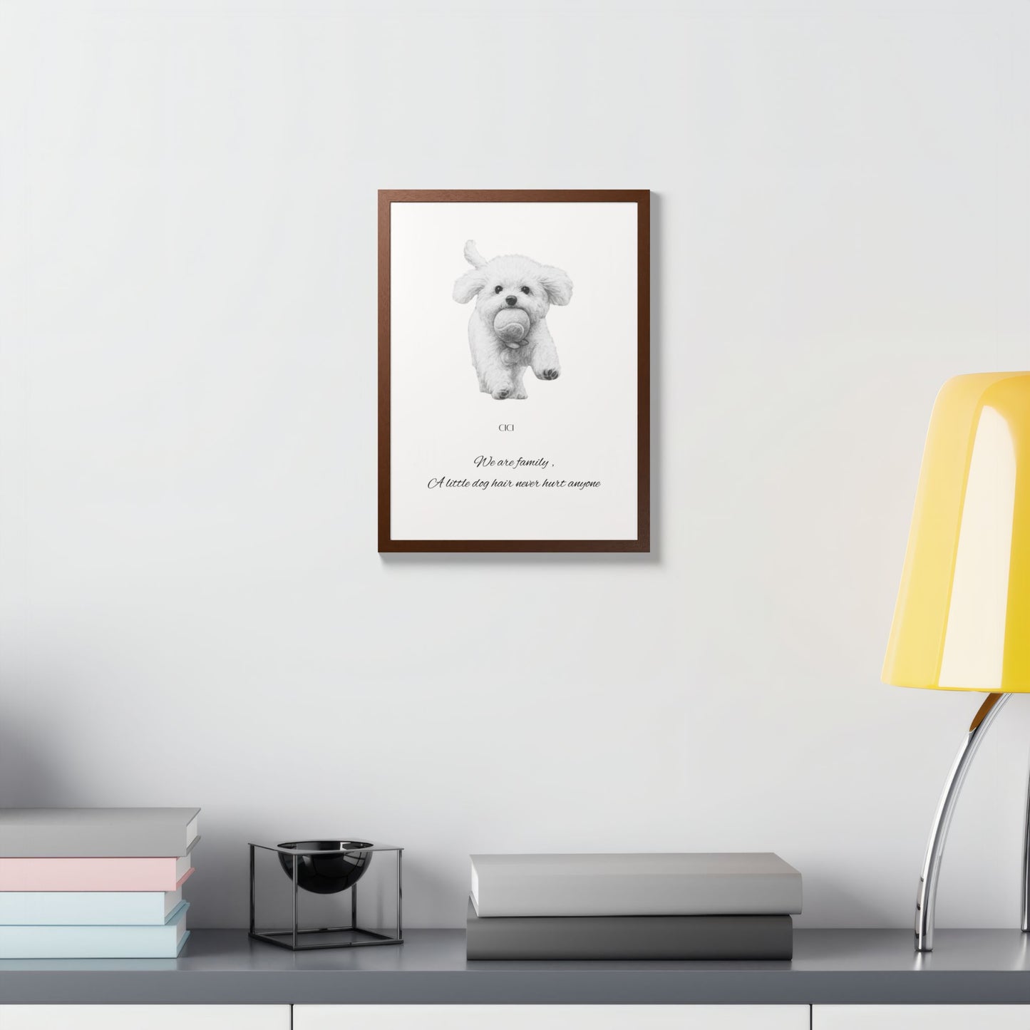 We Are Family Dog Name Personalized Framed Dog Family Poster