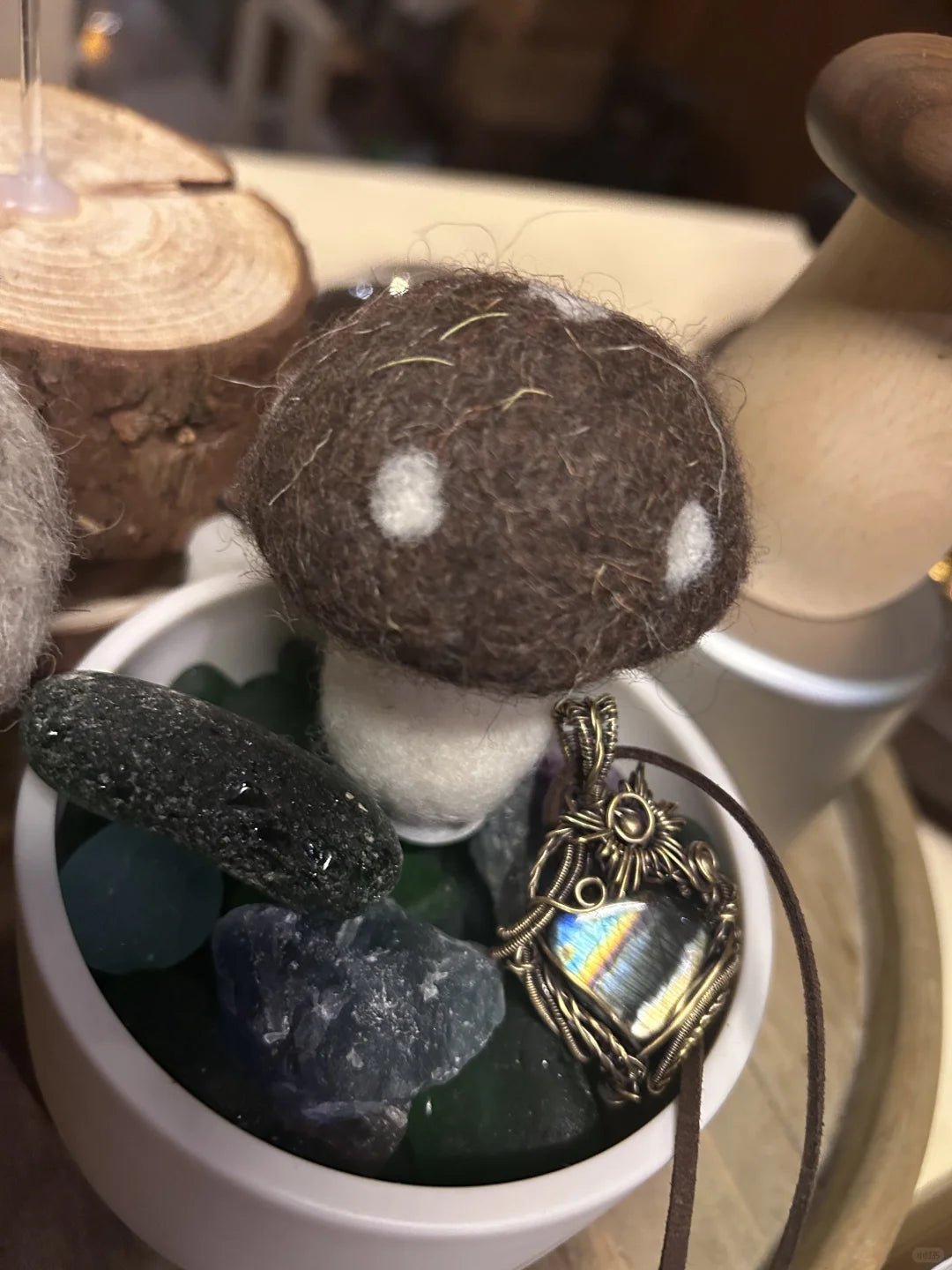 Labradorite Colourful Square Pendant