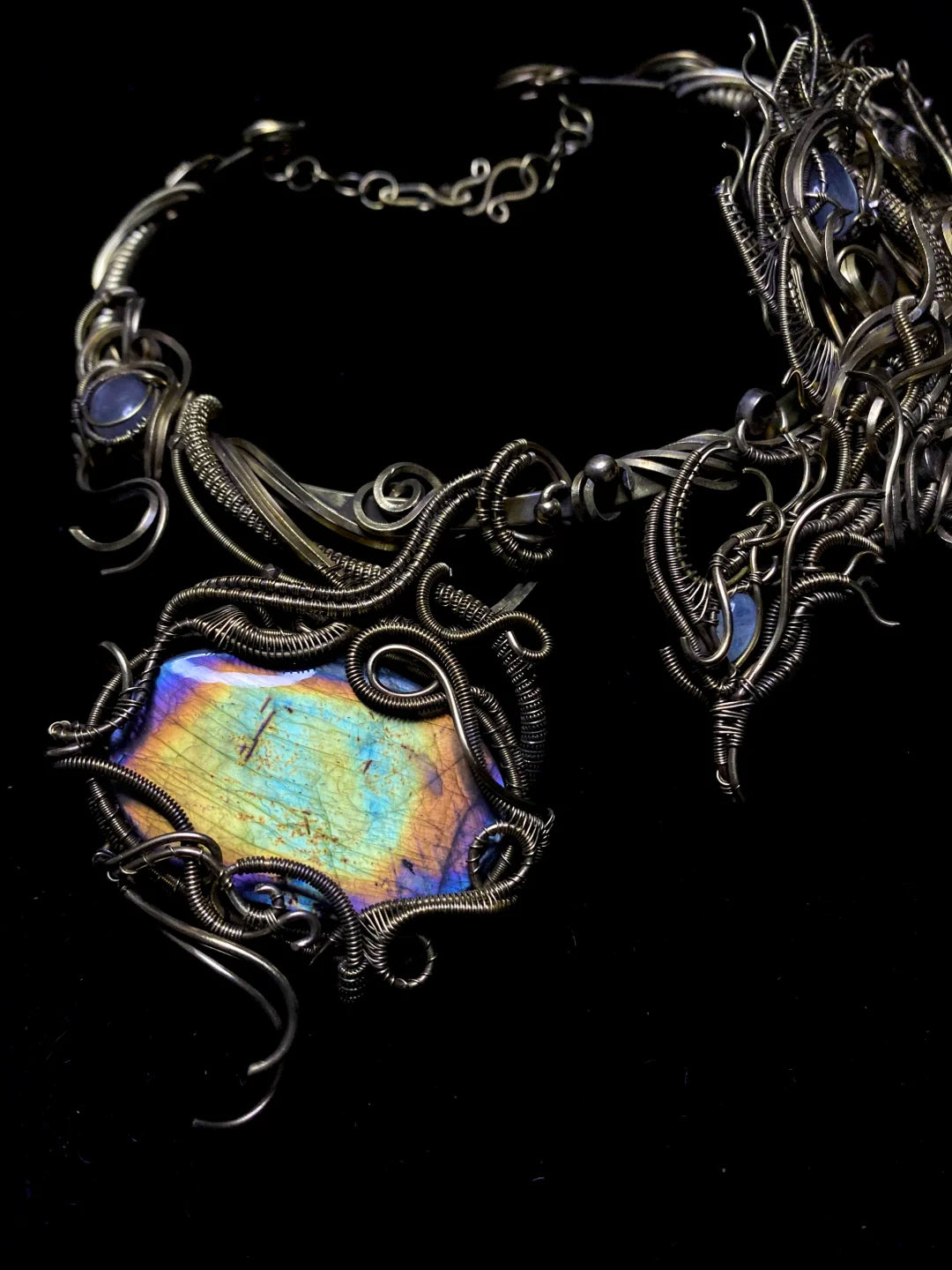Phoenix Labradorite Hair Ornament