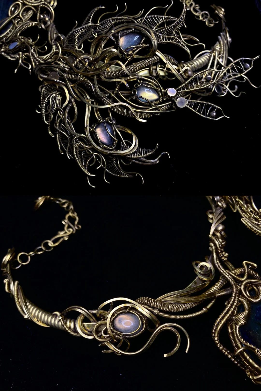 Phoenix Labradorite Hair Ornament