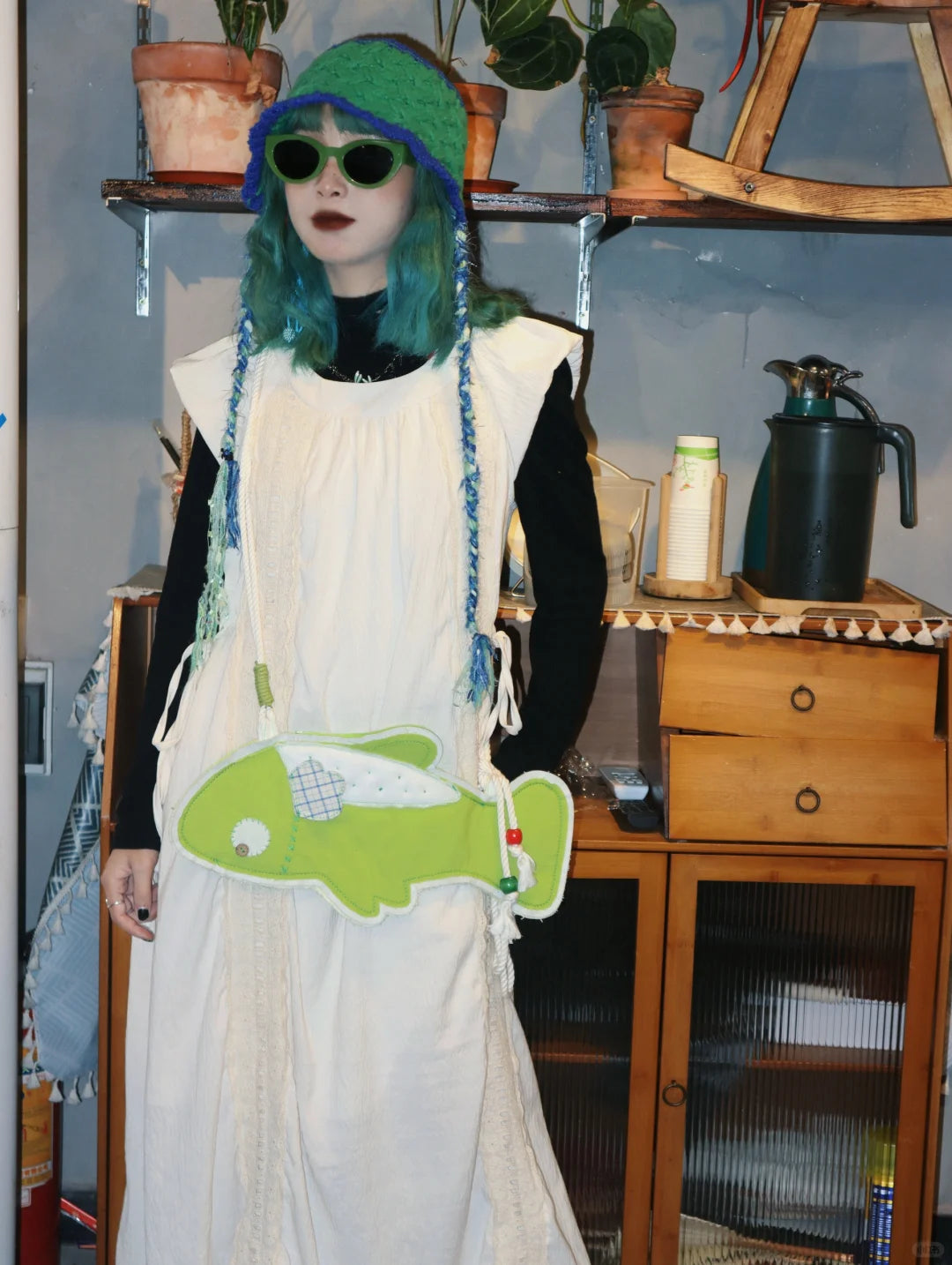Green Fish Bag