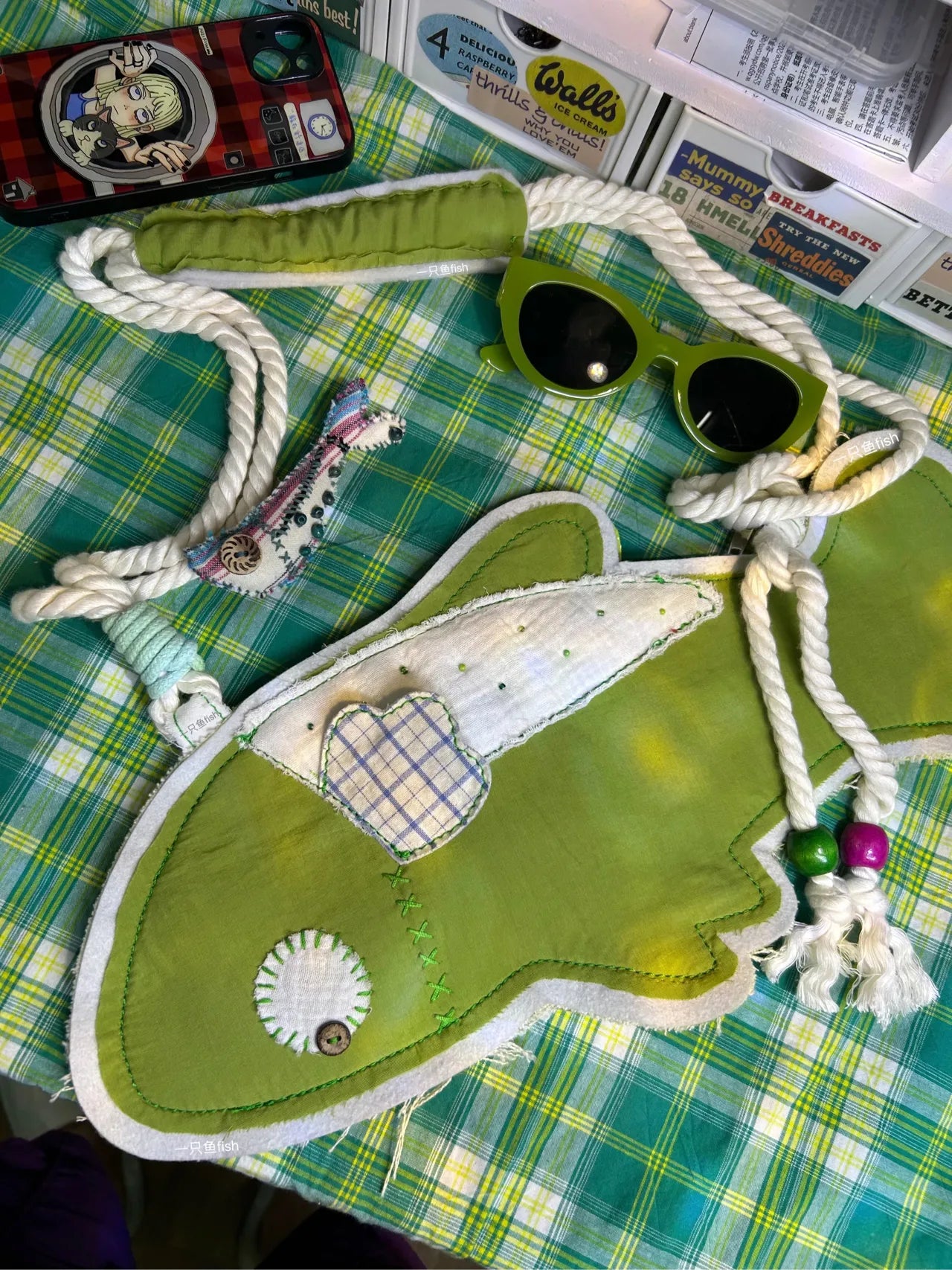 Green Fish Bag