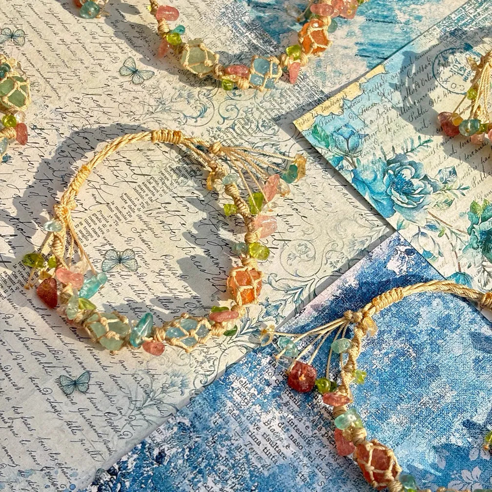 Berry Maiden | Mori macrame woven bracelet