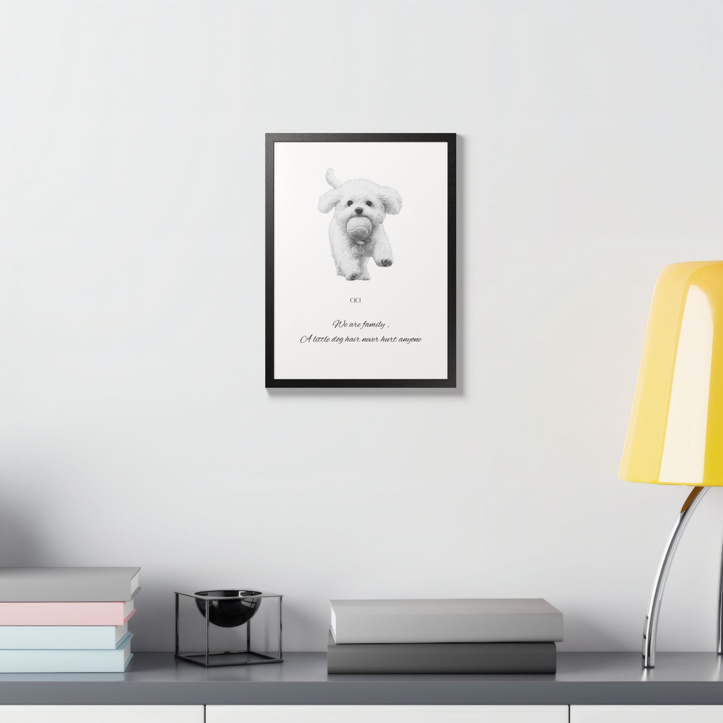 We Are Family Dog Name Personalized Framed Dog Family Poster