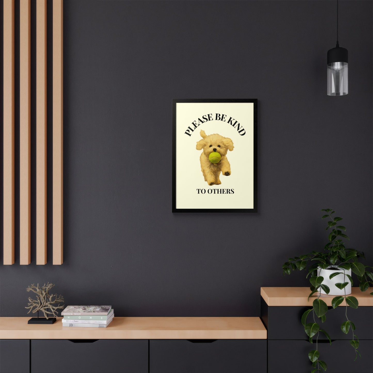 Please Be Kind To Others Framed Inspirational Dog Poster