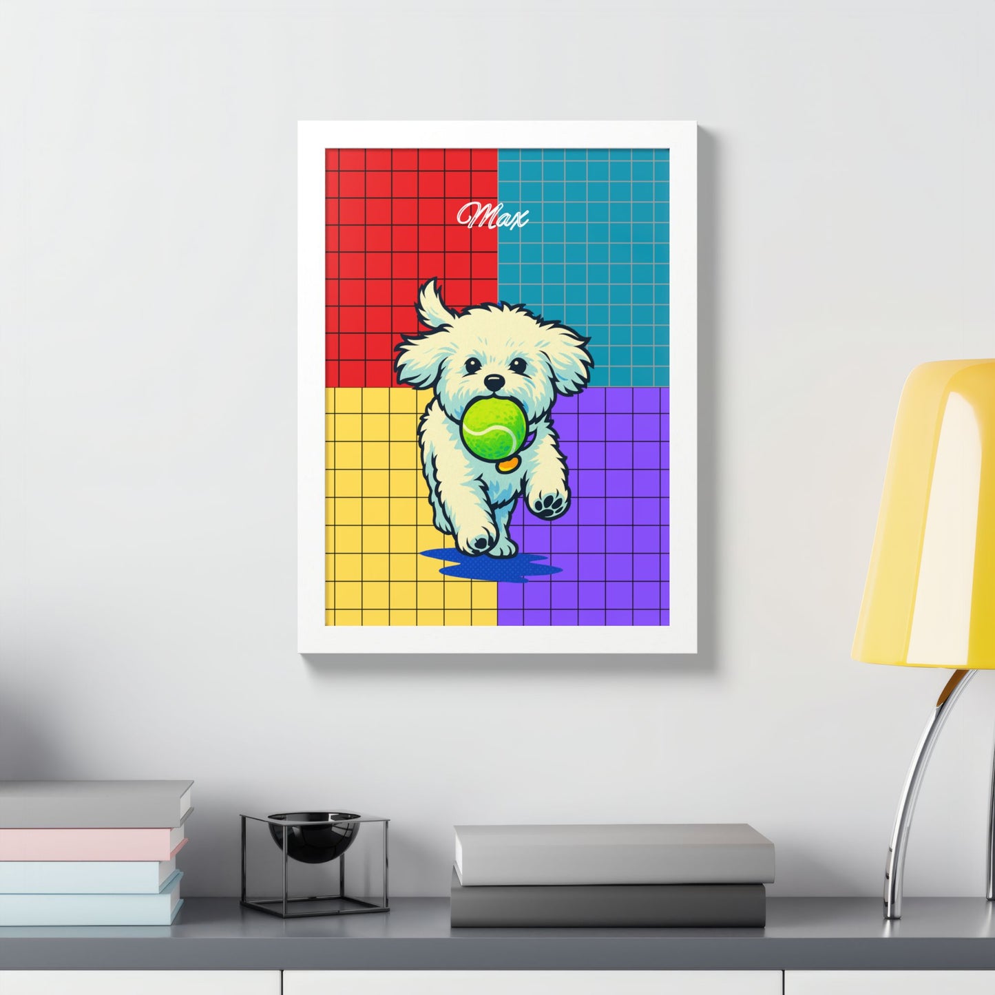 Pop Art Personalized Pet Portrait Framed Poster