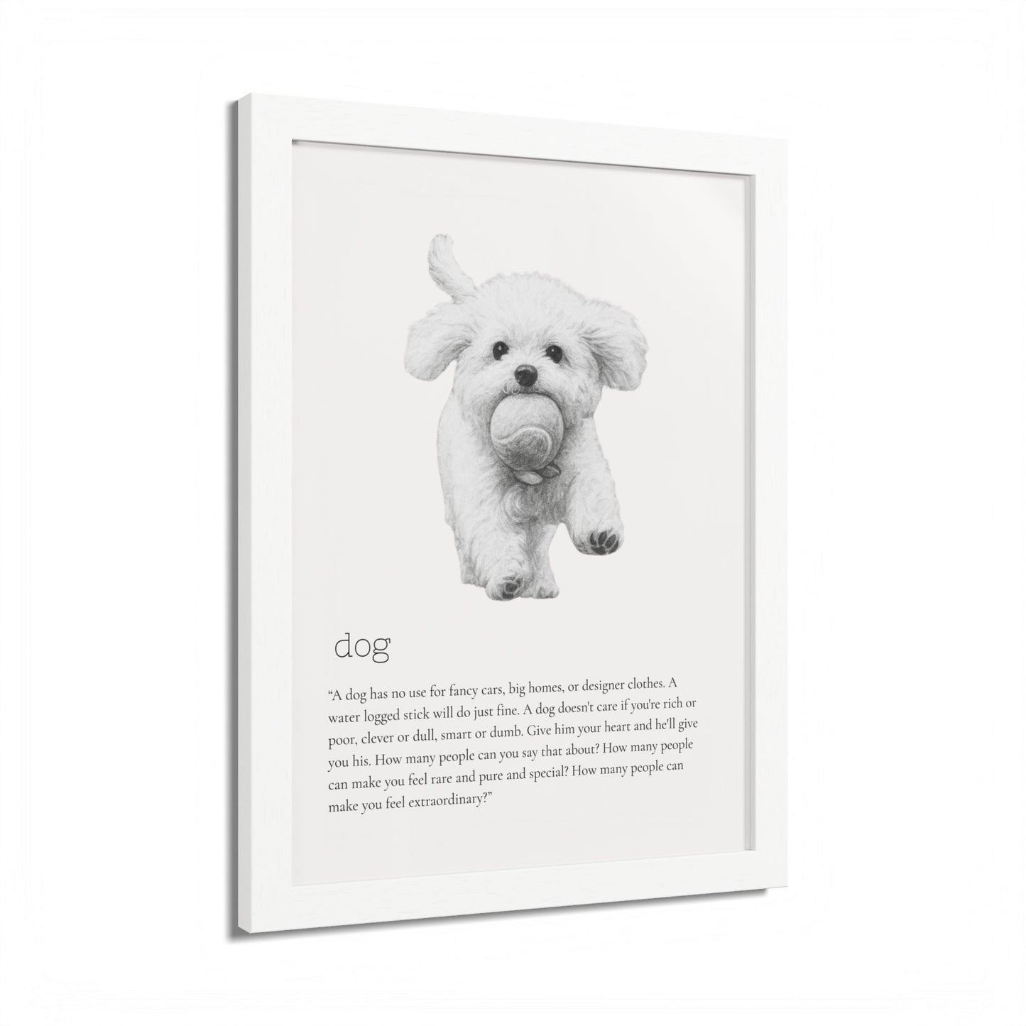 Dog Lover's Framed Poster Customized