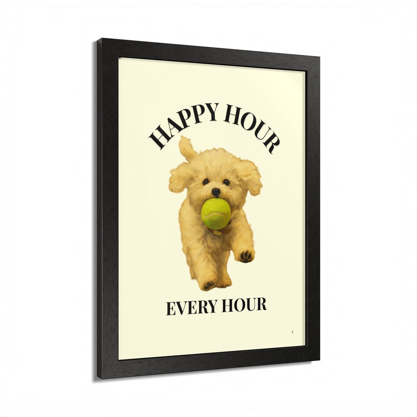 Happy Hour Every Day Pet Personalized Framed Poster