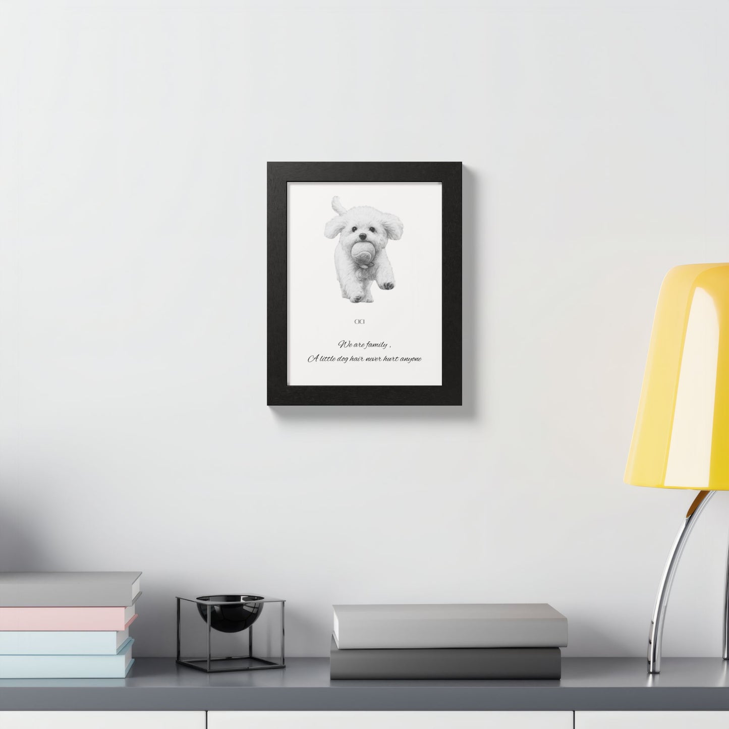 We Are Family Dog Name Personalized Framed Dog Family Poster