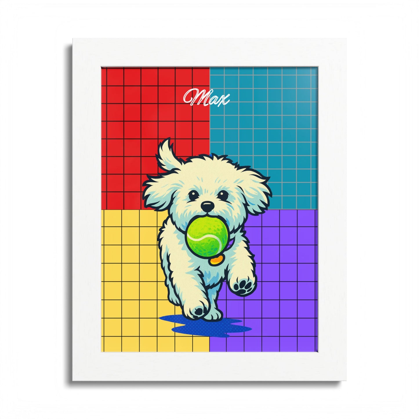 Pop Art Personalized Pet Portrait Framed Poster