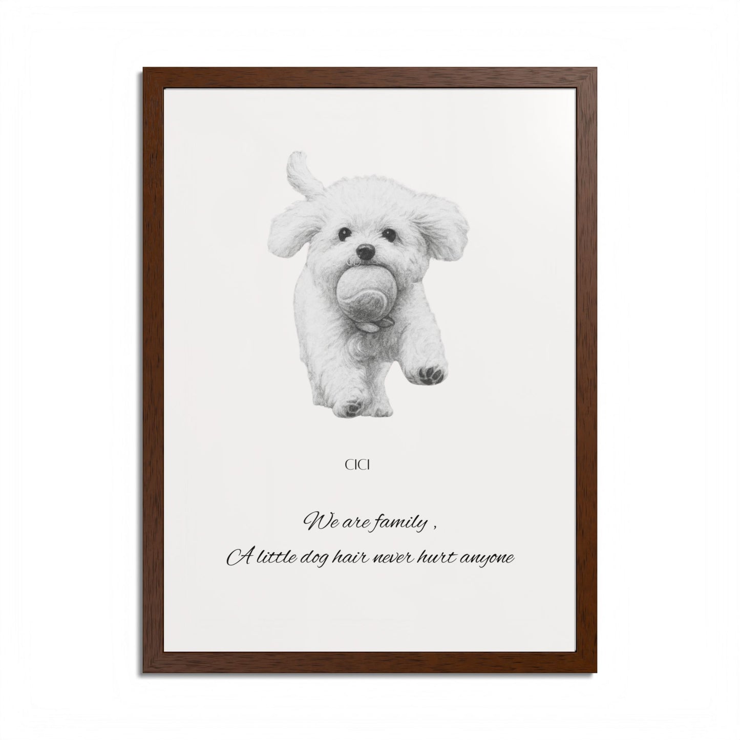 We Are Family Dog Name Personalized Framed Dog Family Poster