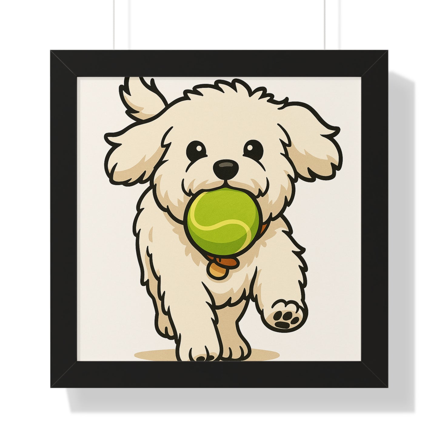 Dog Cartoon Framed Vertical Poster
