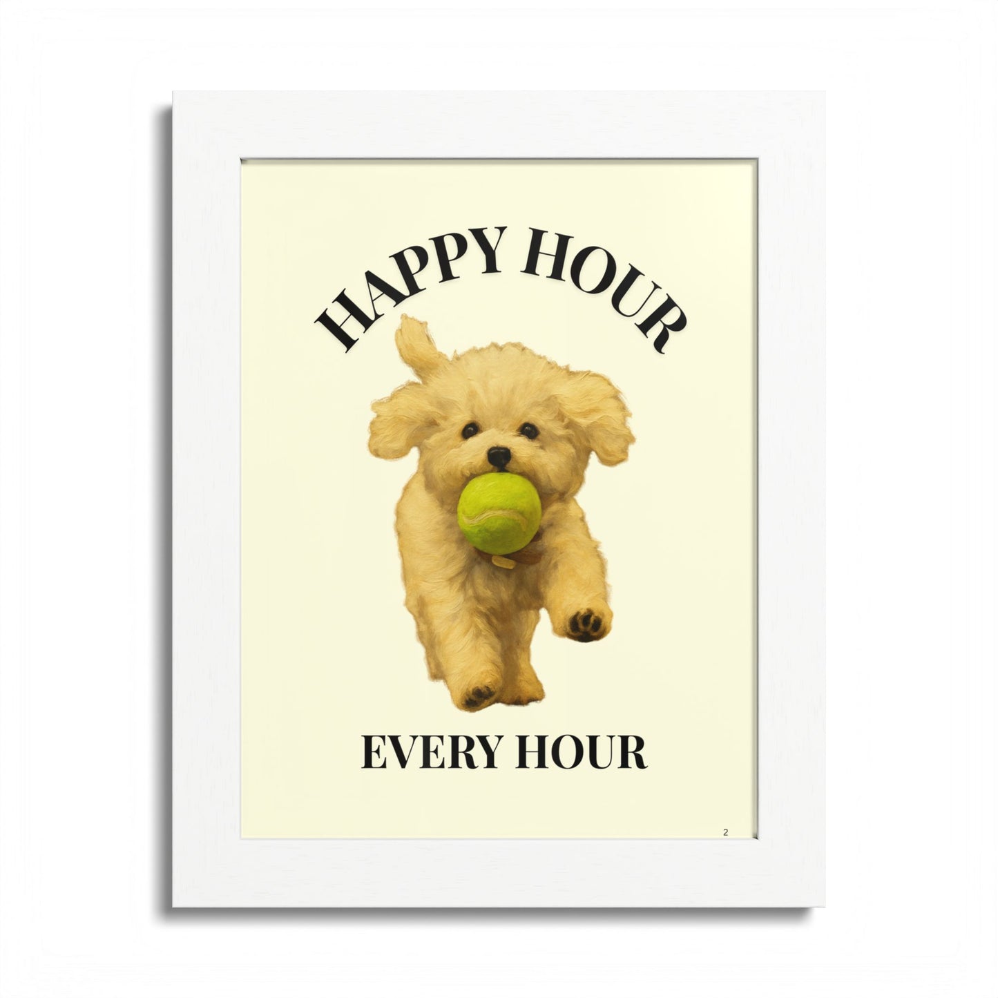 Happy Hour Every Day Pet Personalized Framed Poster