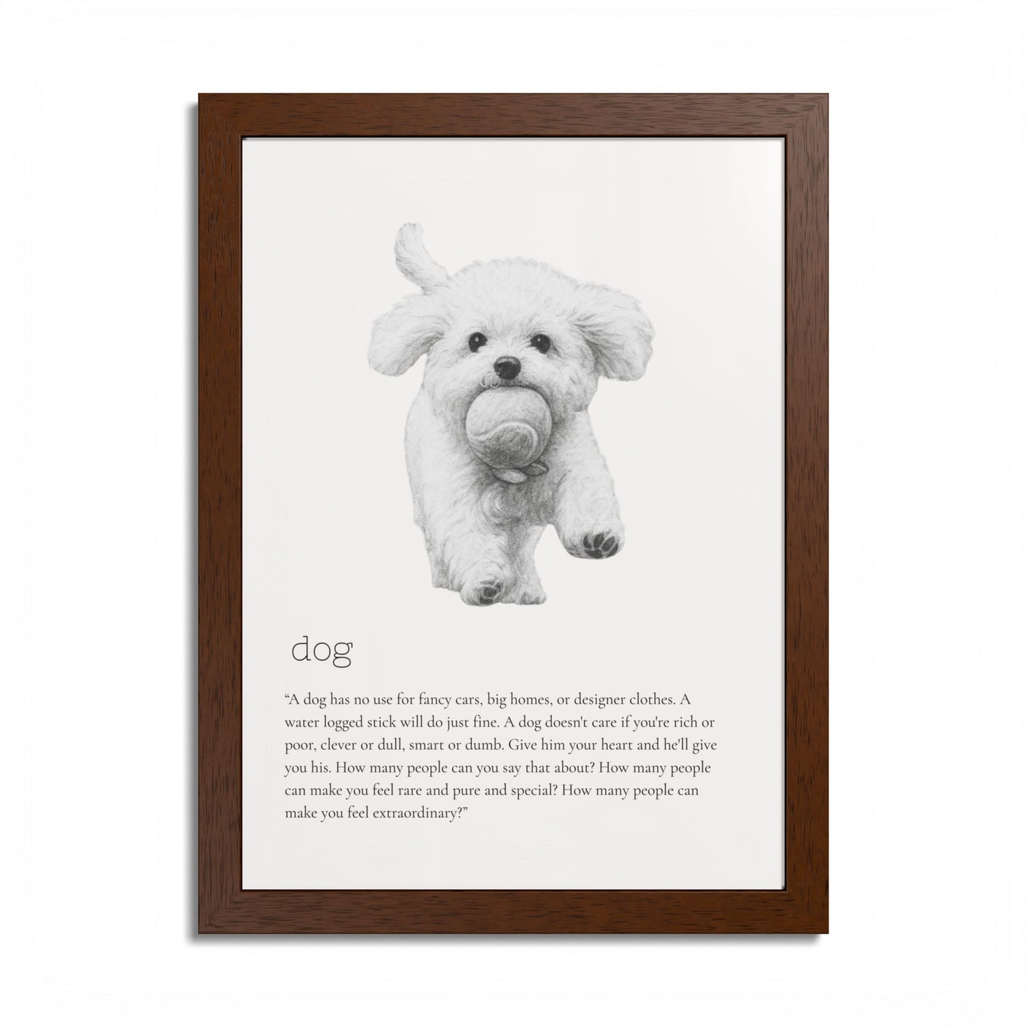 Dog Lover's Framed Poster Customized