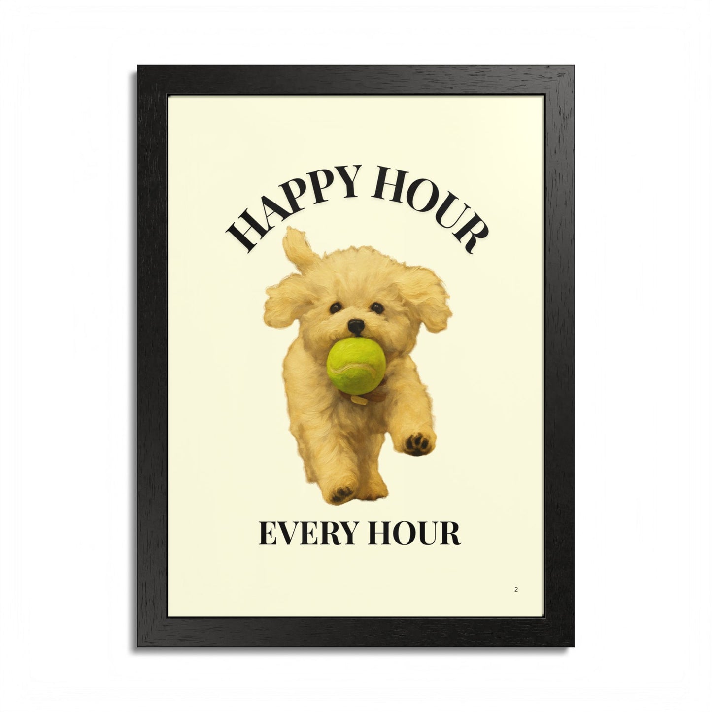 Happy Hour Every Day Pet Personalized Framed Poster