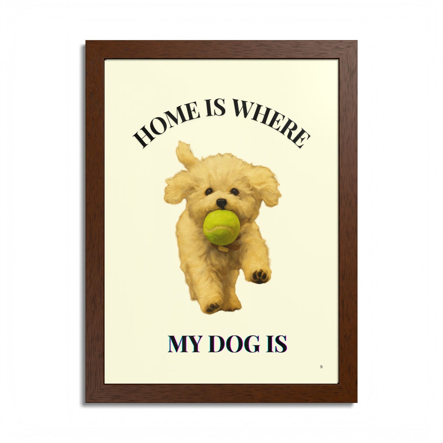 Home is Where My Dog Is Framed Poster Personalized