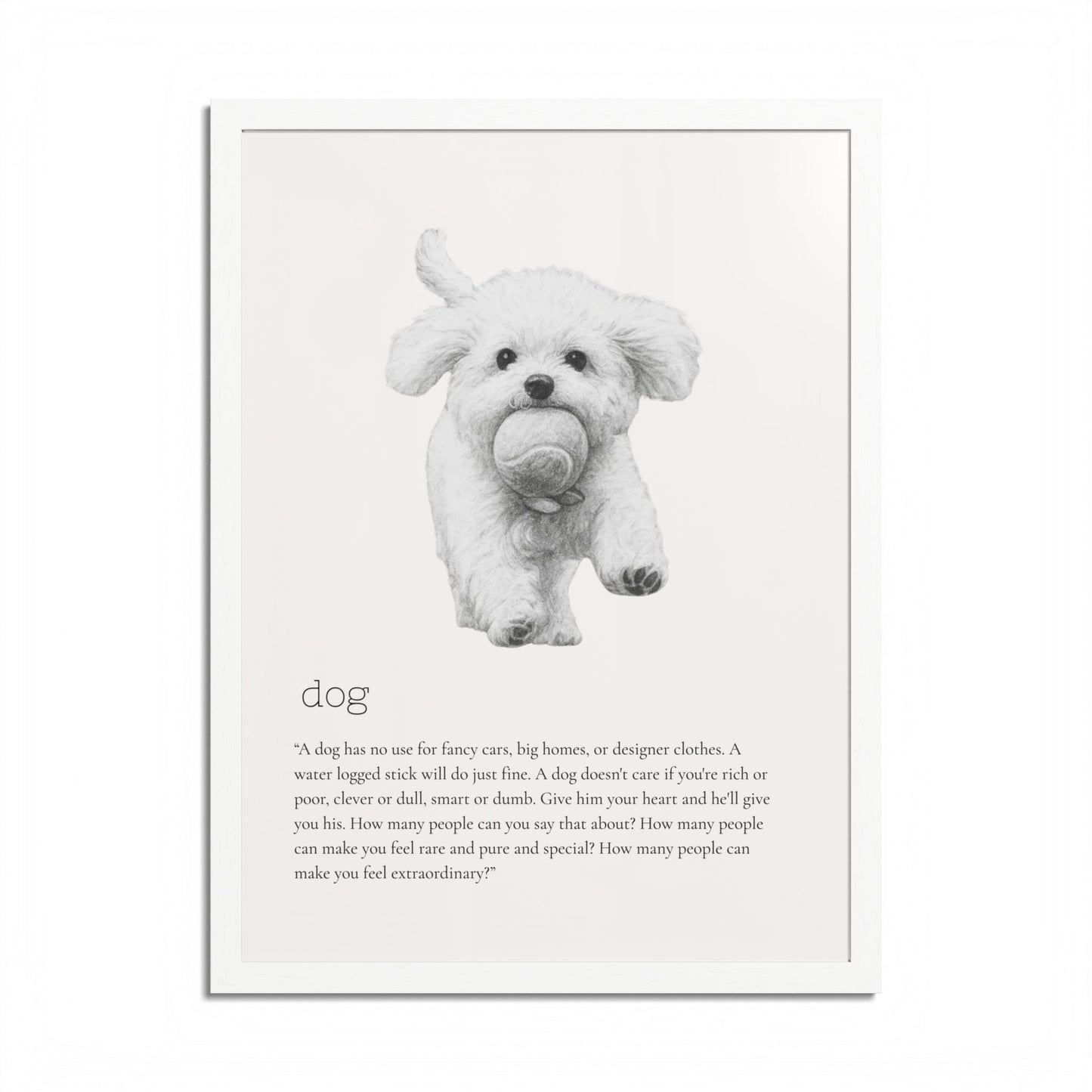 Dog Lover's Framed Poster Customized