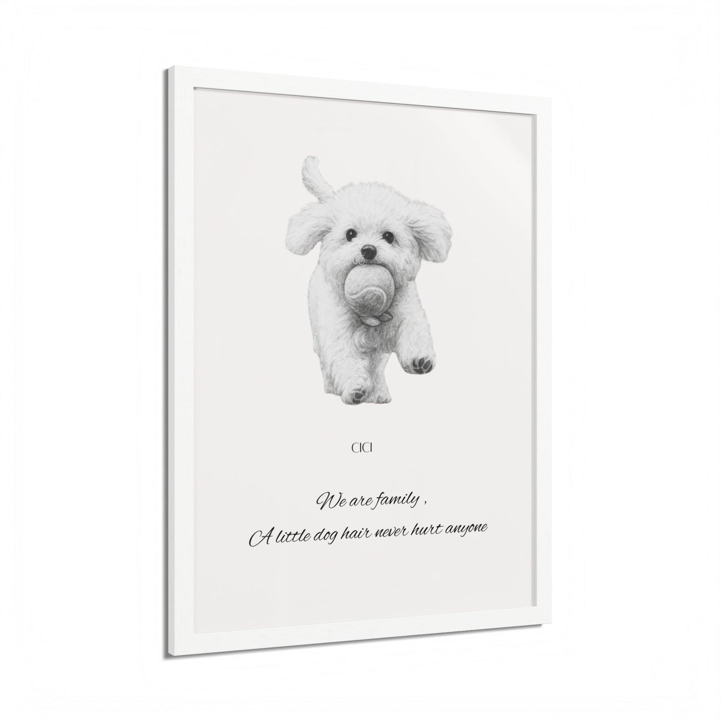 We Are Family Dog Name Personalized Framed Dog Family Poster