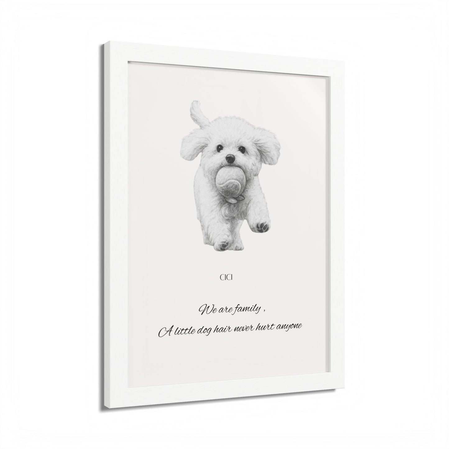 We Are Family Dog Name Personalized Framed Dog Family Poster