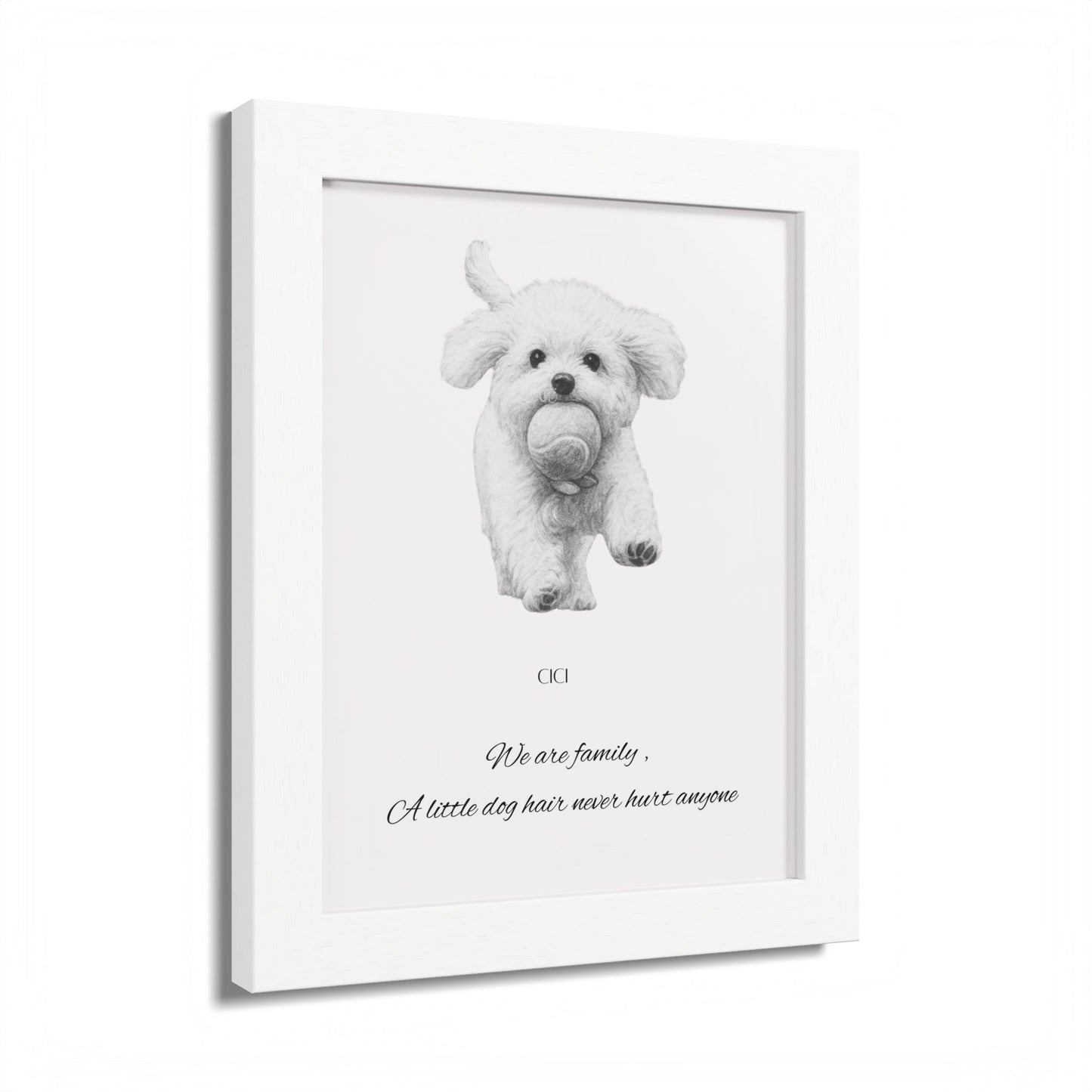We Are Family Dog Name Personalized Framed Dog Family Poster