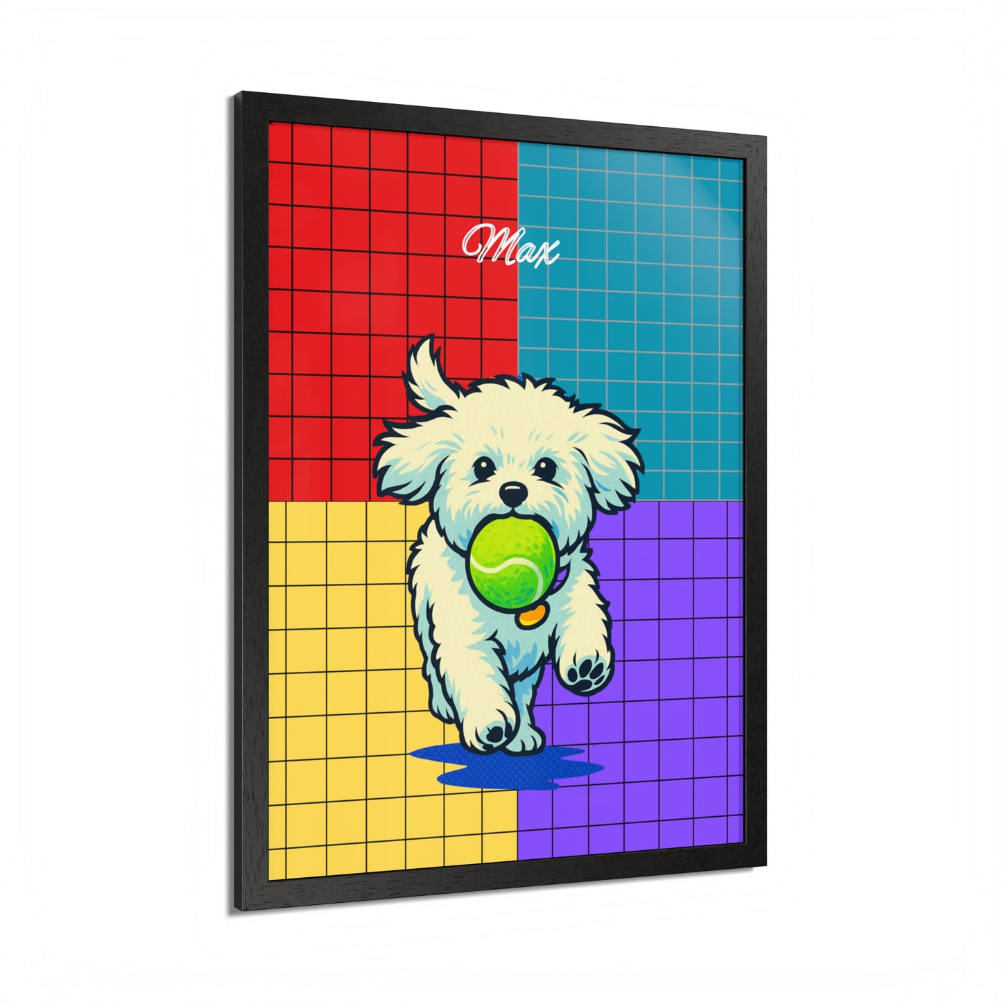 Pop Art Personalized Pet Portrait Framed Poster