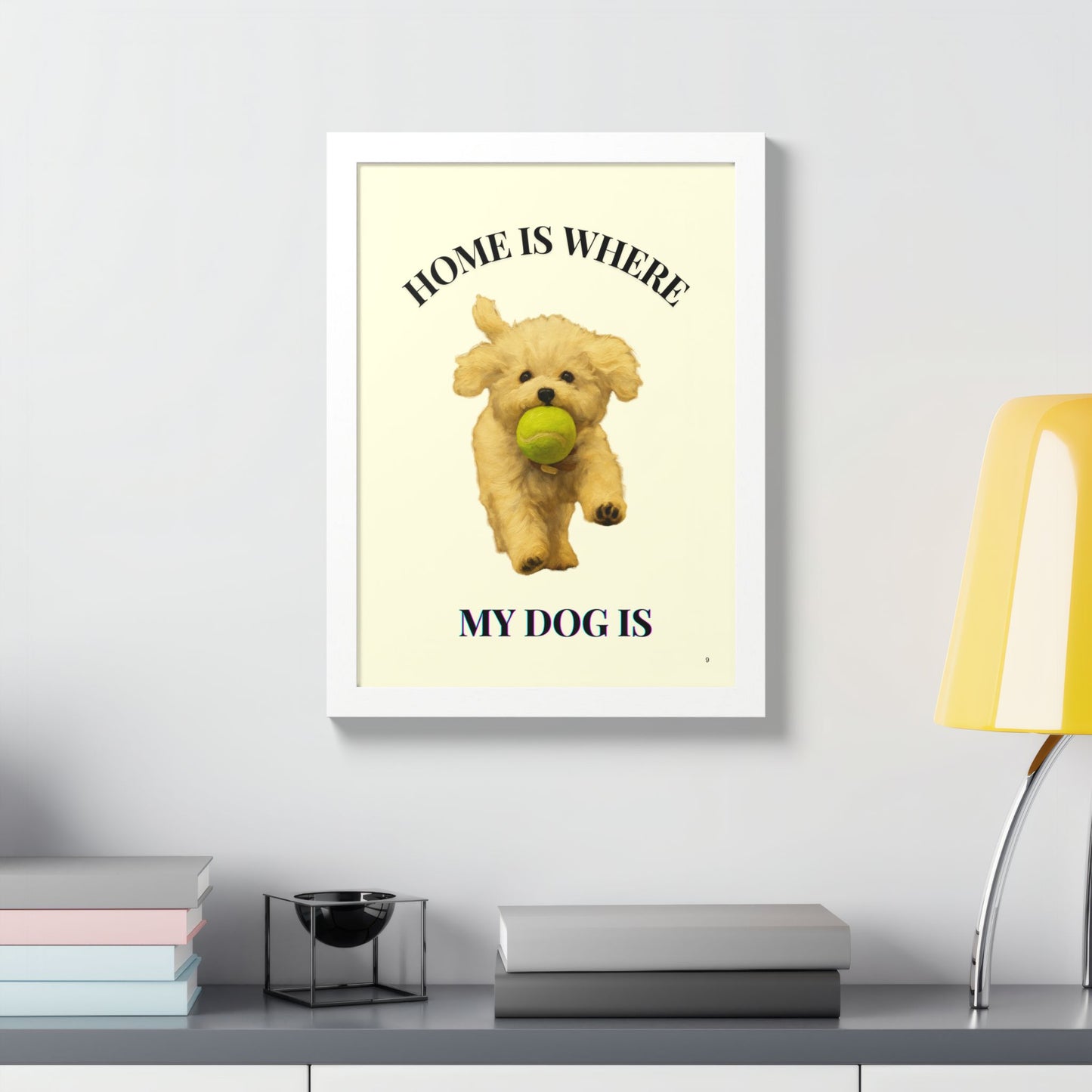 Home is Where My Dog Is Framed Poster Personalized