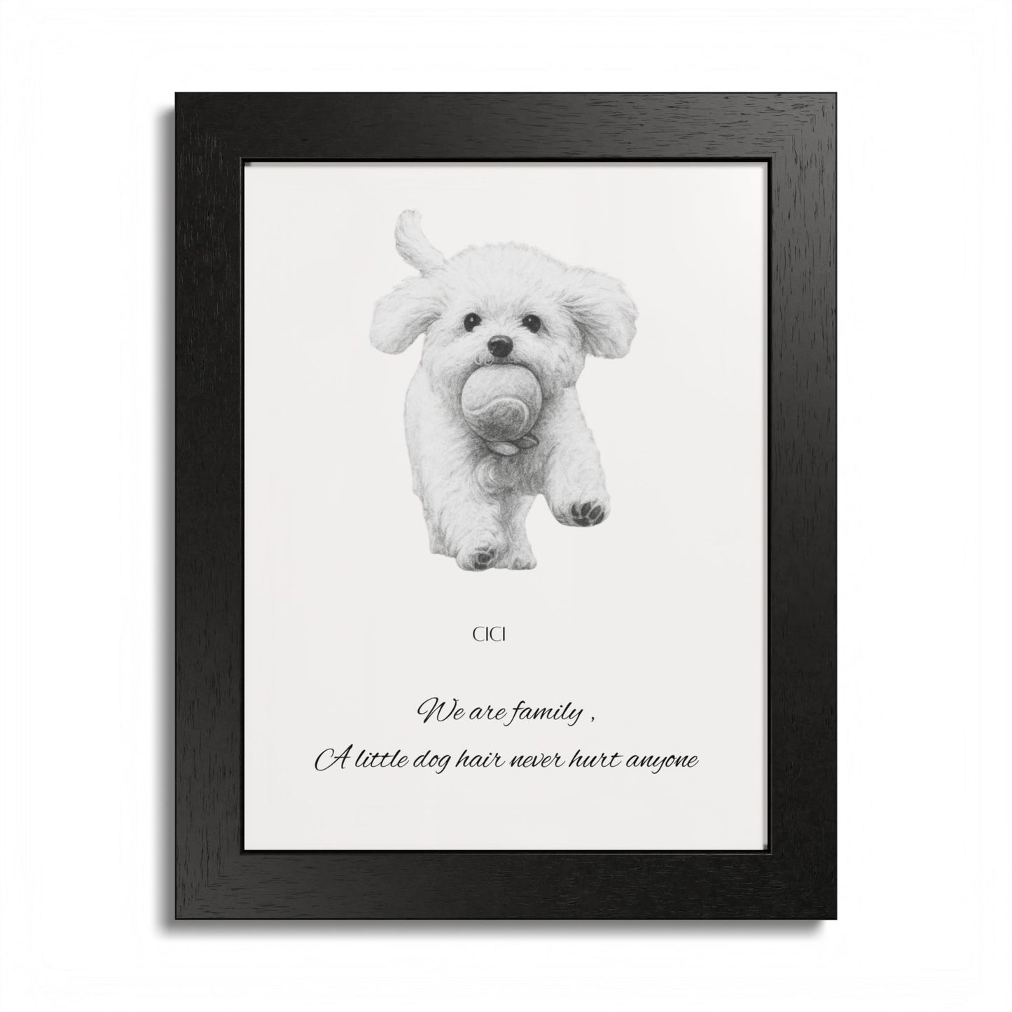 We Are Family Dog Name Personalized Framed Dog Family Poster