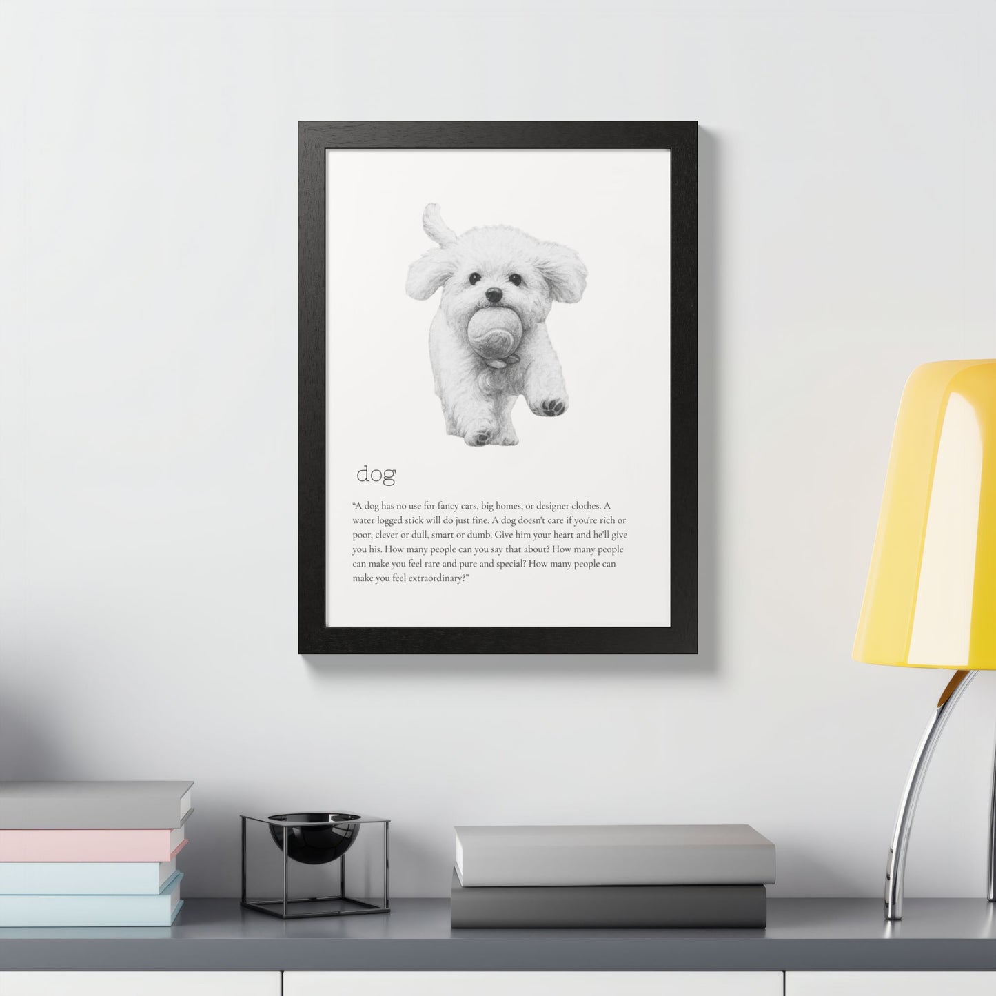 Dog Lover's Framed Poster Customized