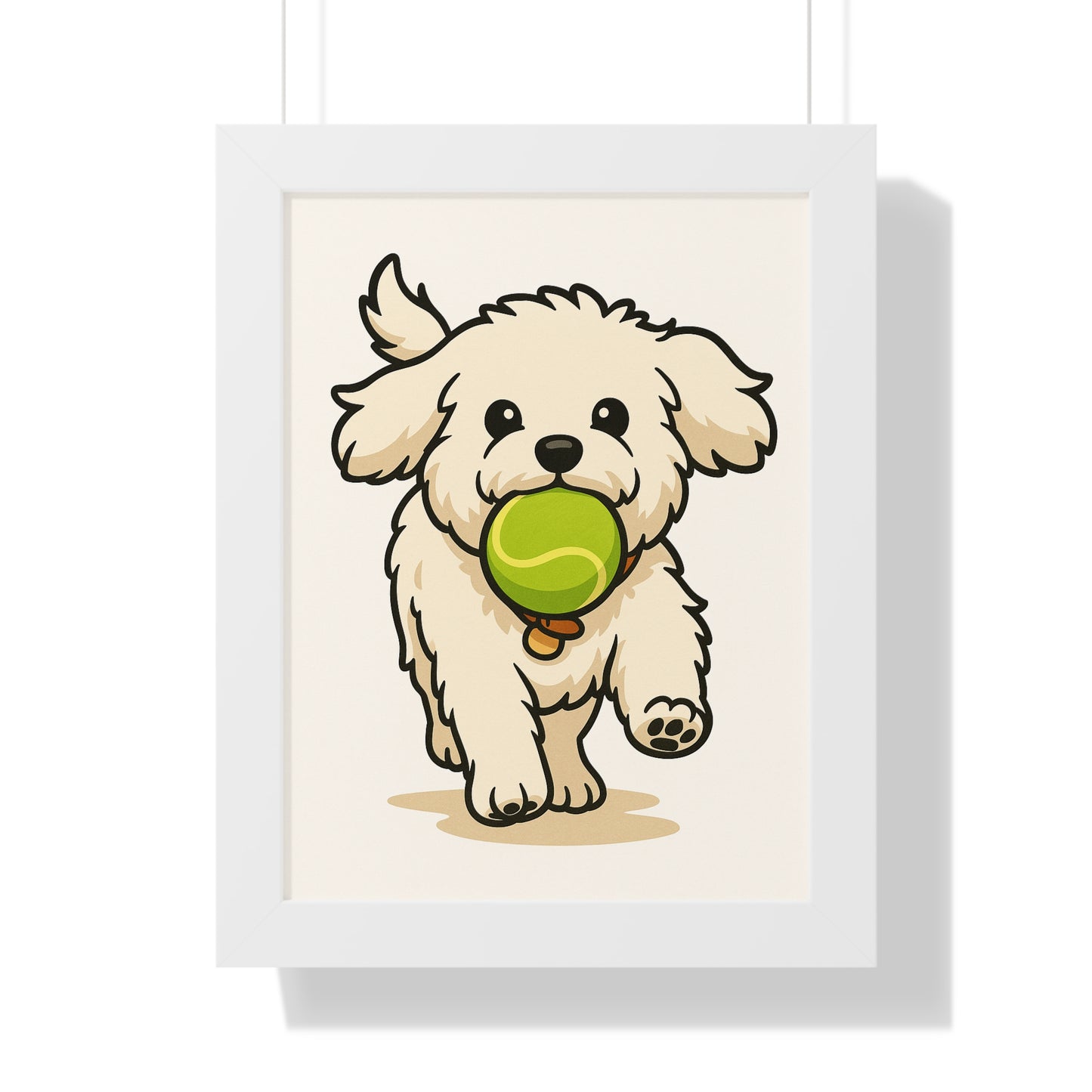 Dog Cartoon Framed Vertical Poster
