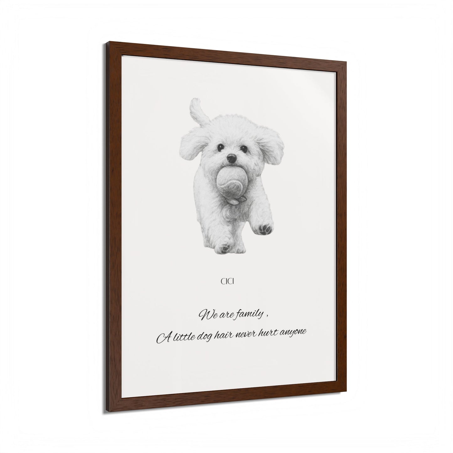 We Are Family Dog Name Personalized Framed Dog Family Poster