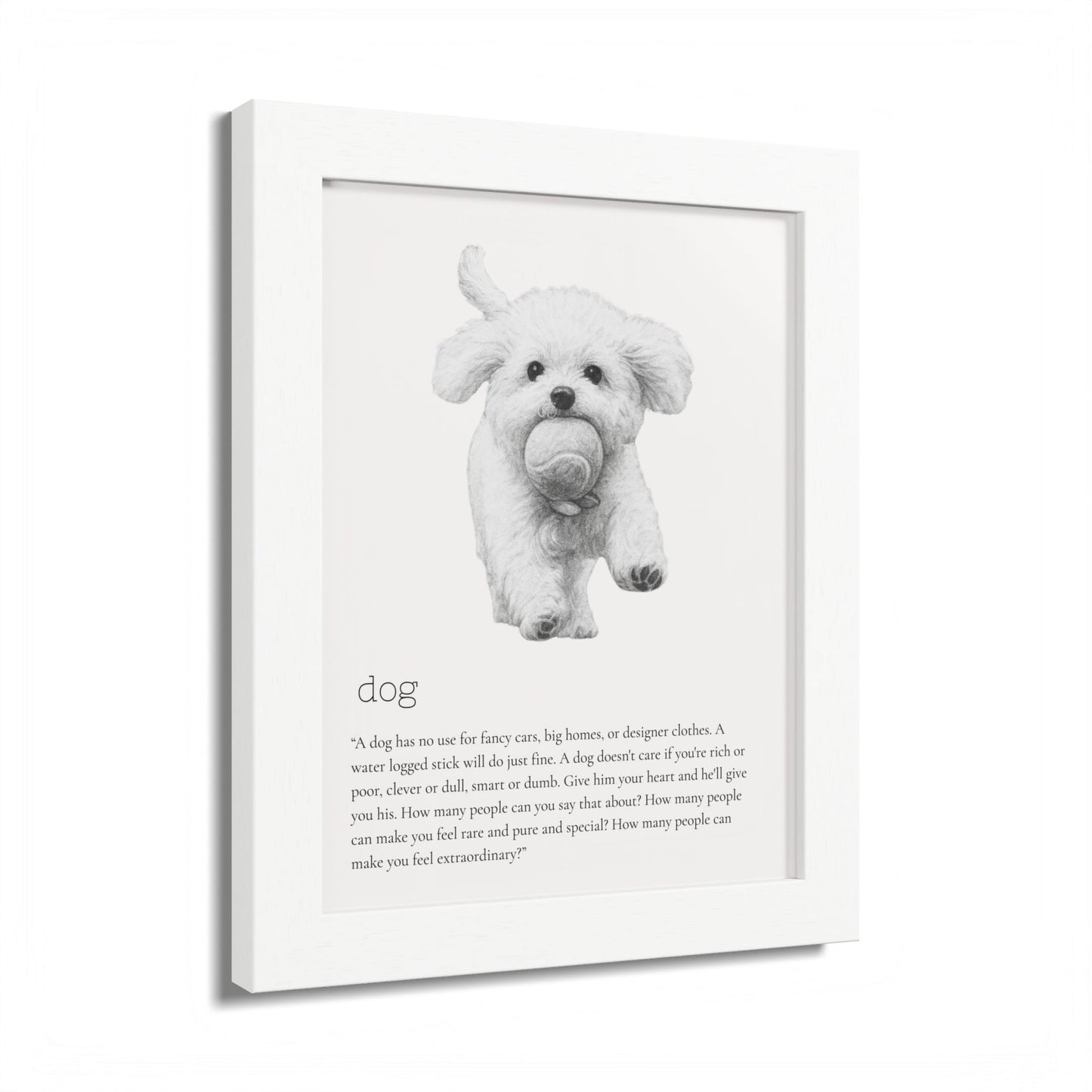 Dog Lover's Framed Poster Customized