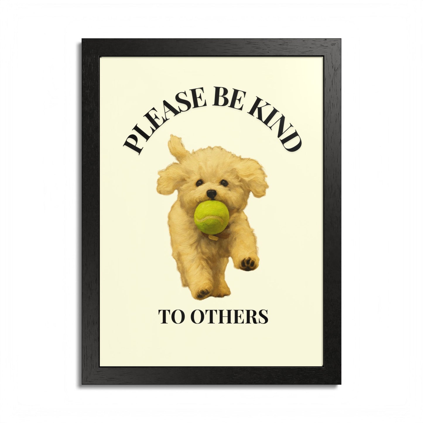Please Be Kind To Others Framed Inspirational Dog Poster