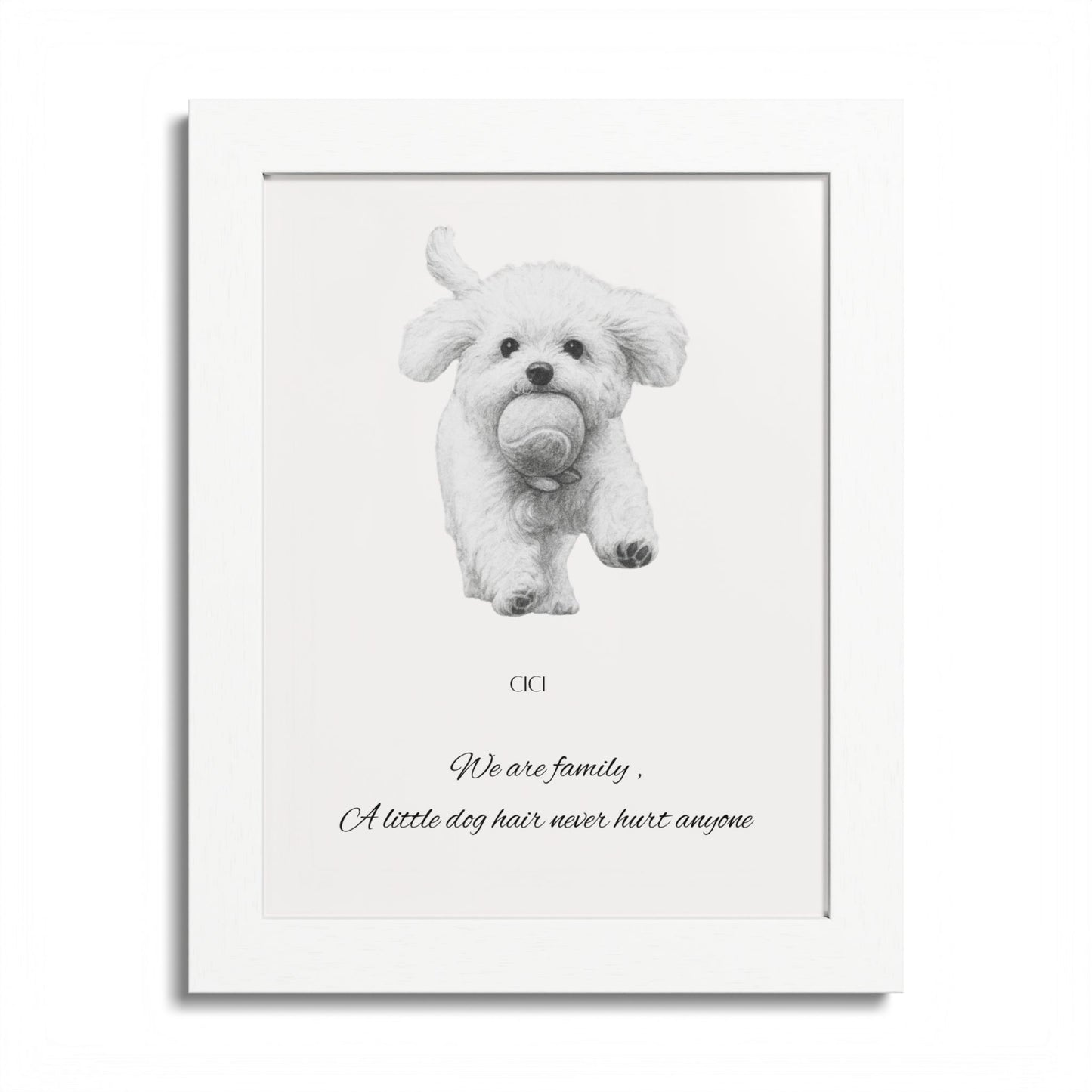 We Are Family Dog Name Personalized Framed Dog Family Poster