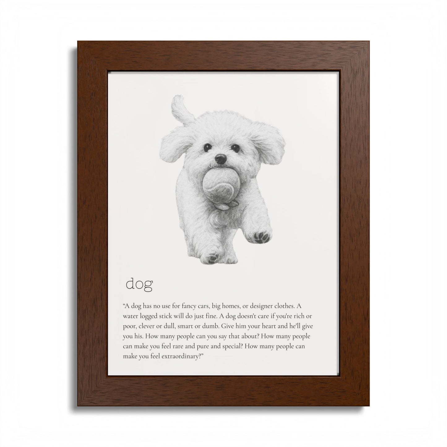 Dog Lover's Framed Poster Customized