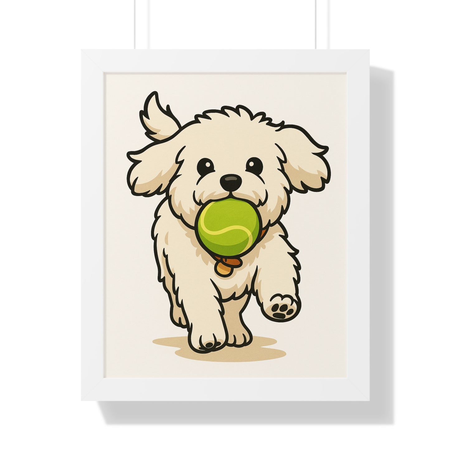 Dog Cartoon Framed Vertical Poster