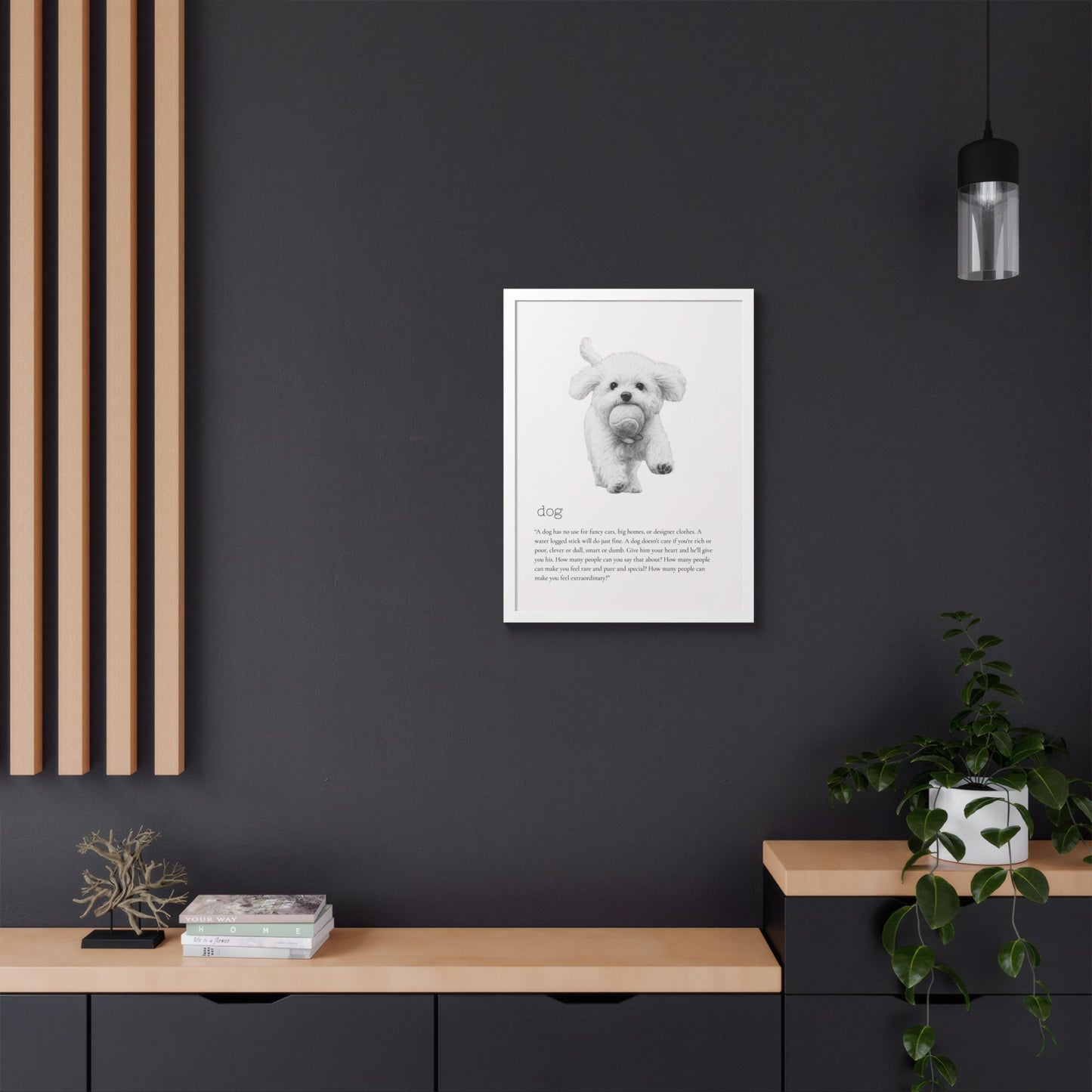 Dog Lover's Framed Poster Customized