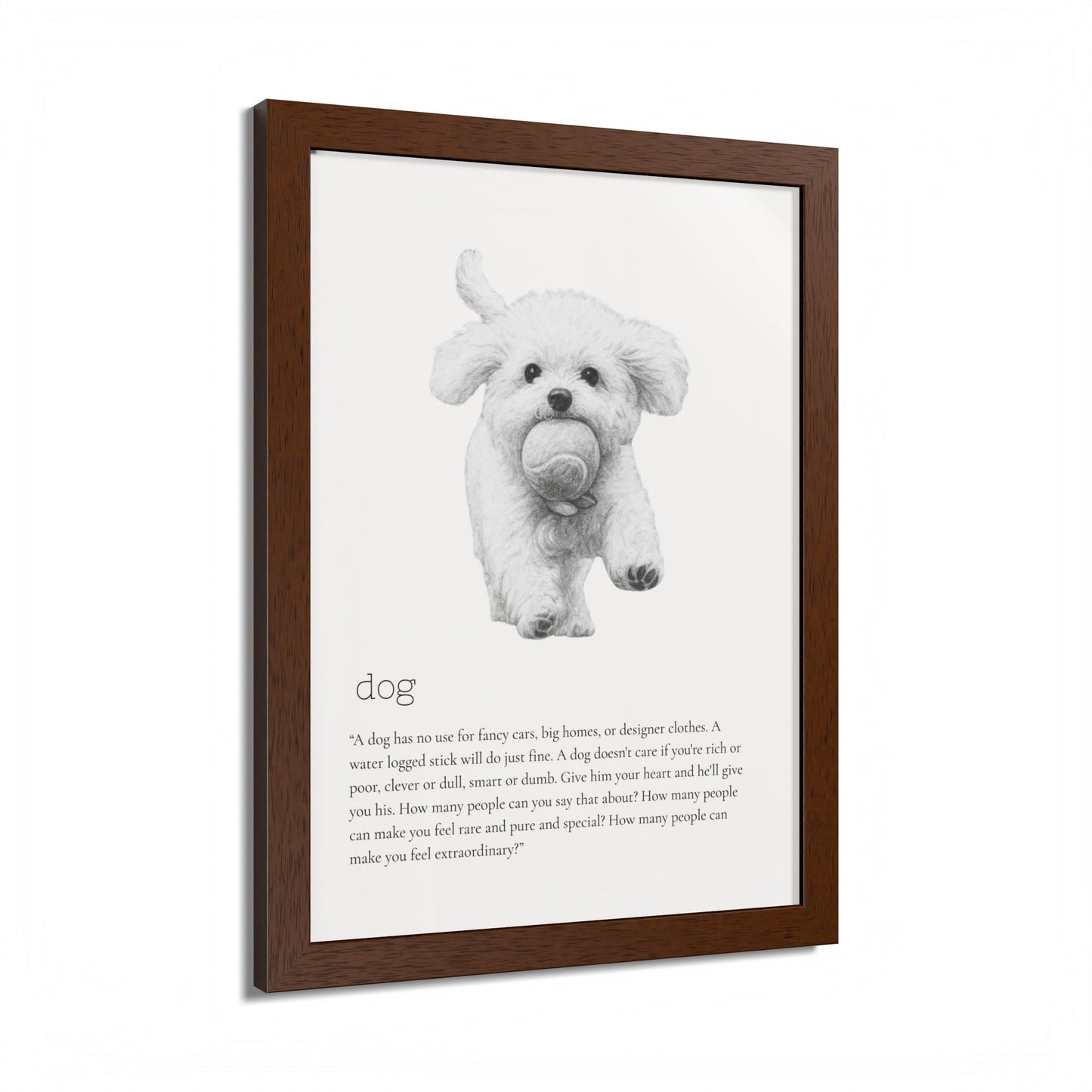 Dog Lover's Framed Poster Customized
