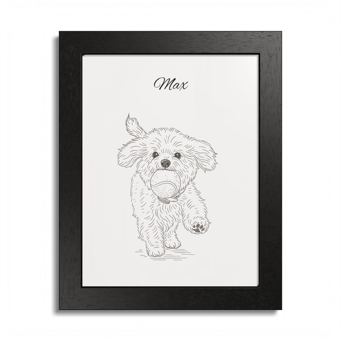 Personalized Poster Custom Pet Pencil Sketch Art