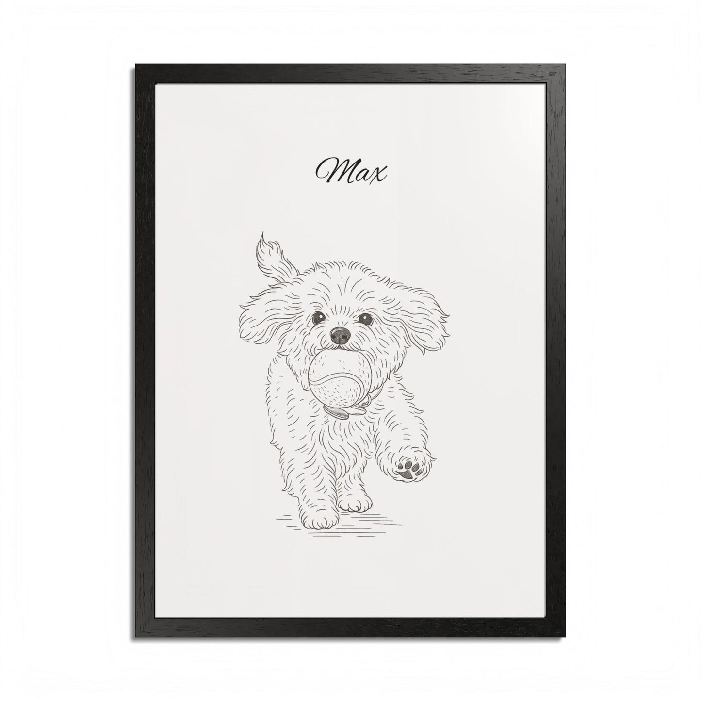 Personalized Poster Custom Pet Pencil Sketch Art