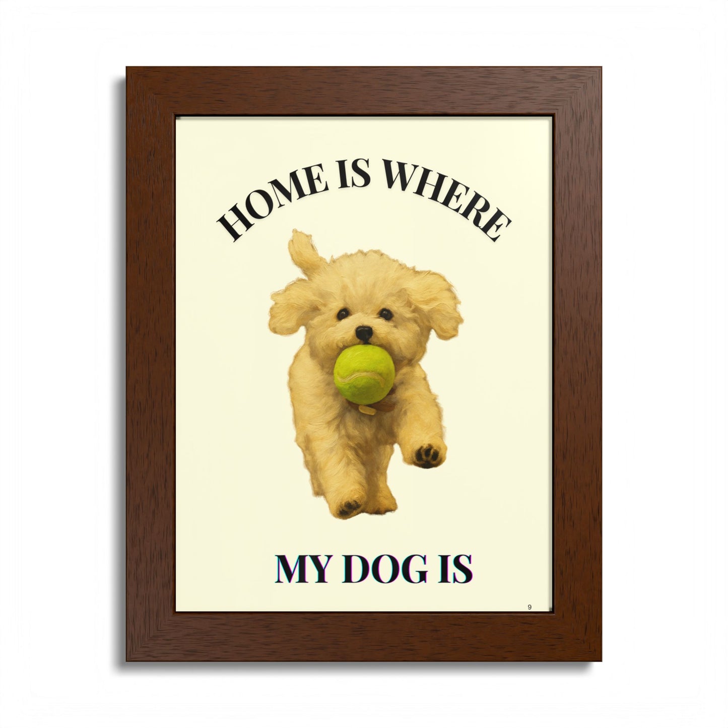 Home is Where My Dog Is Framed Poster Personalized