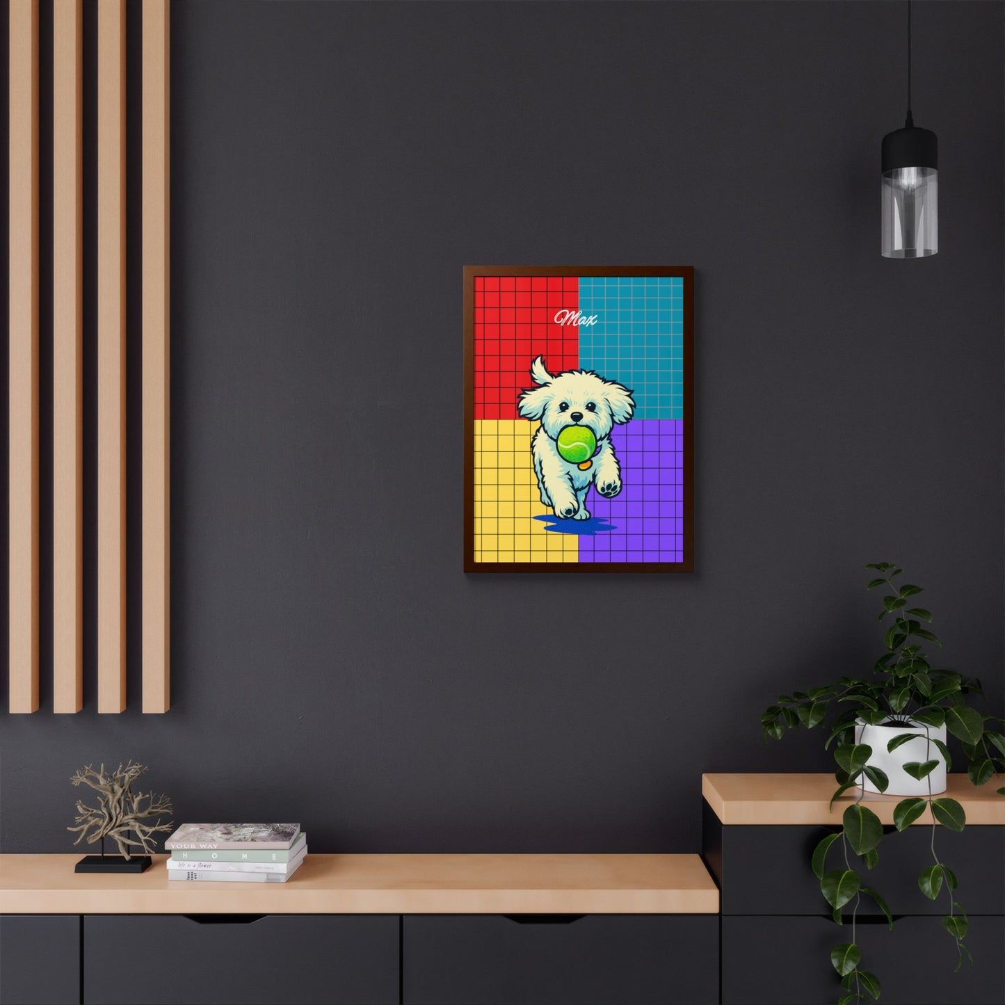 Pop Art Personalized Pet Portrait Framed Poster