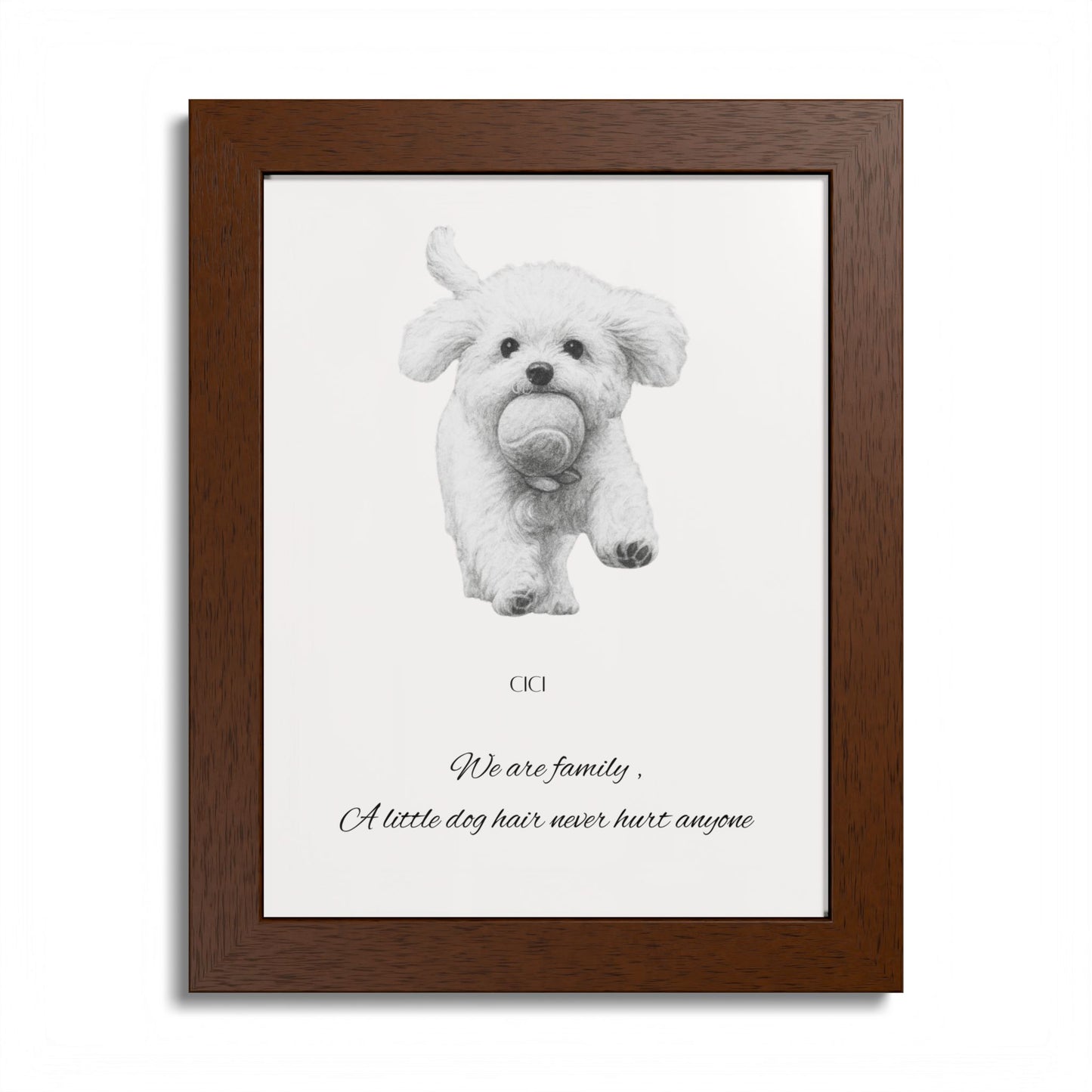 We Are Family Dog Name Personalized Framed Dog Family Poster