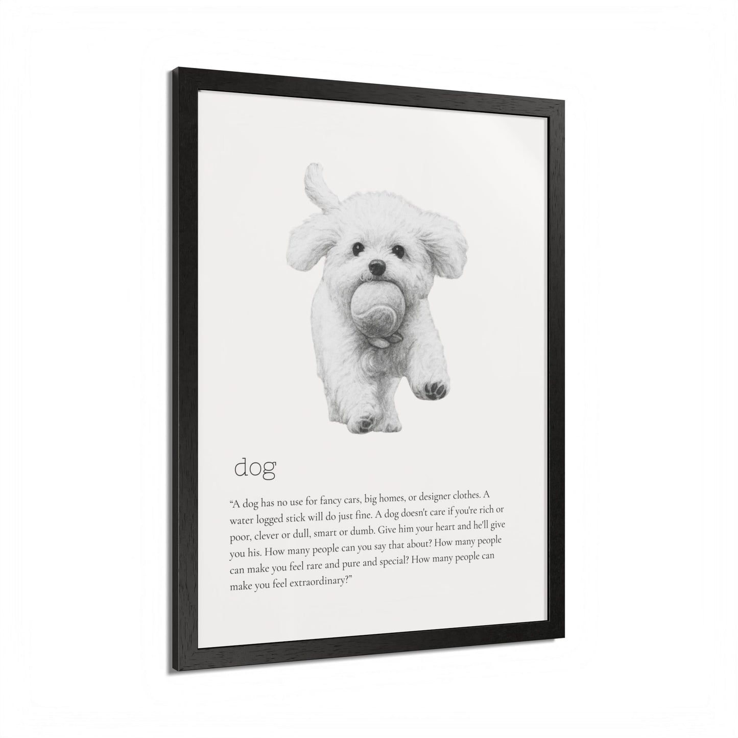 Dog Lover's Framed Poster Customized