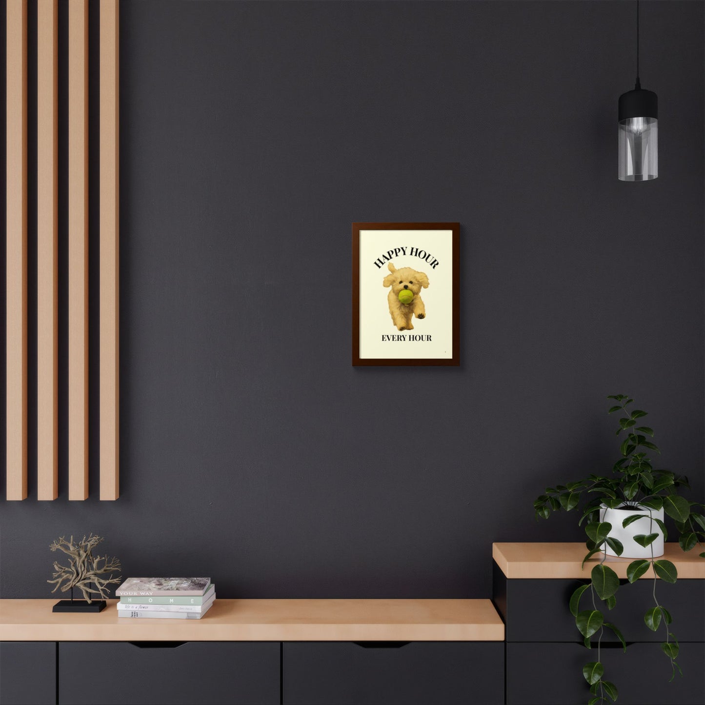 Happy Hour Every Day Pet Personalized Framed Poster