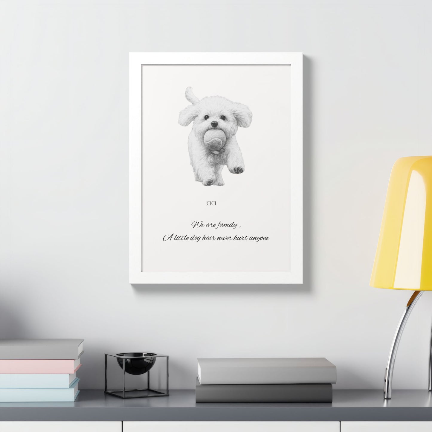 We Are Family Dog Name Personalized Framed Dog Family Poster