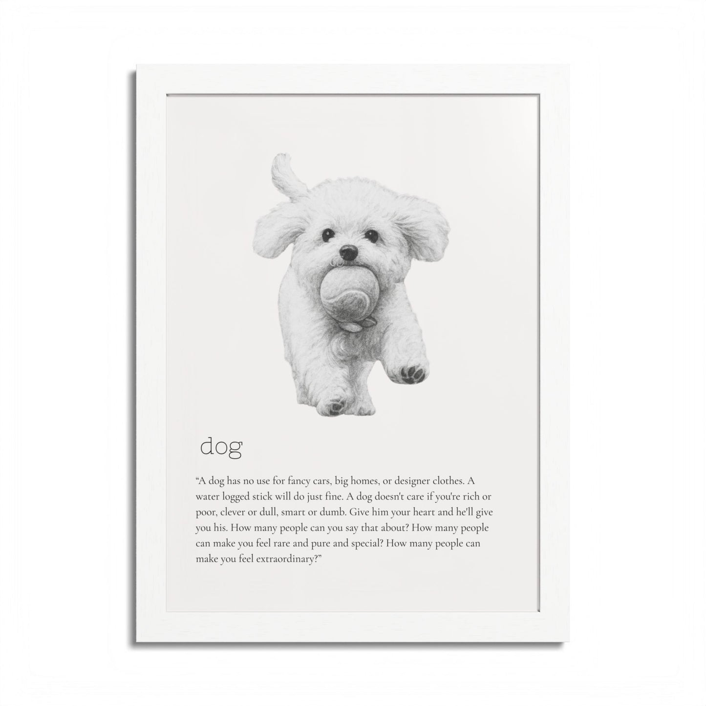 Dog Lover's Framed Poster Customized