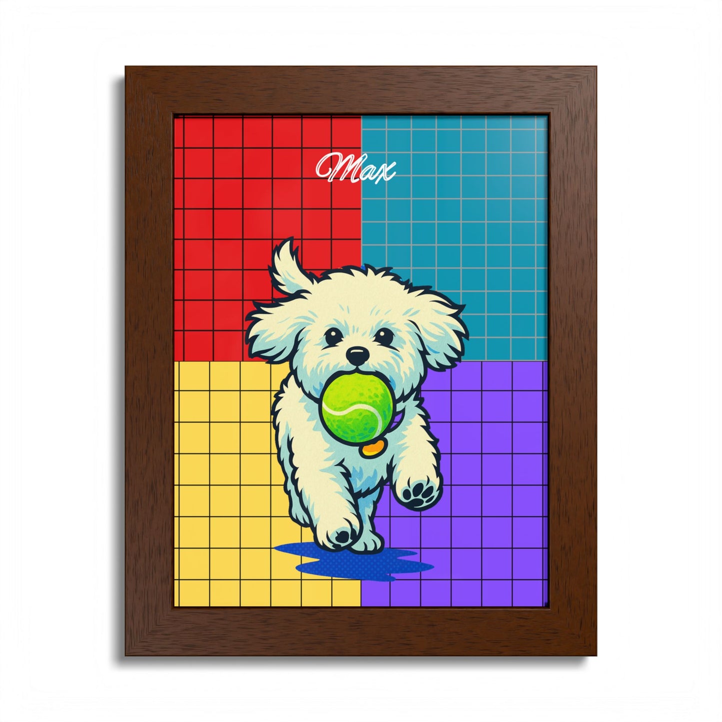 Pop Art Personalized Pet Portrait Framed Poster