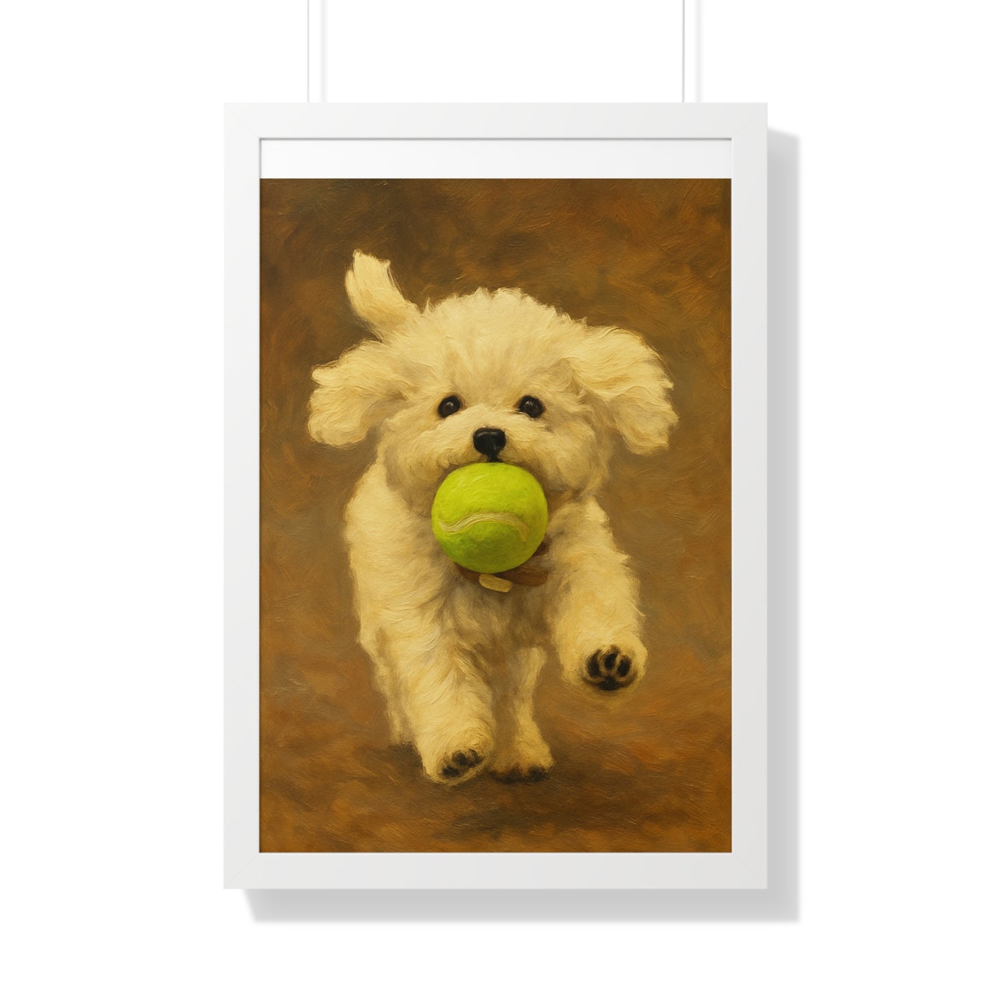 Charming Dog Framed Poster, Cute Puppy Wall Art, Pet Lover Gift, Home Decor, Animal Wall Decor, Dog Lover Gift